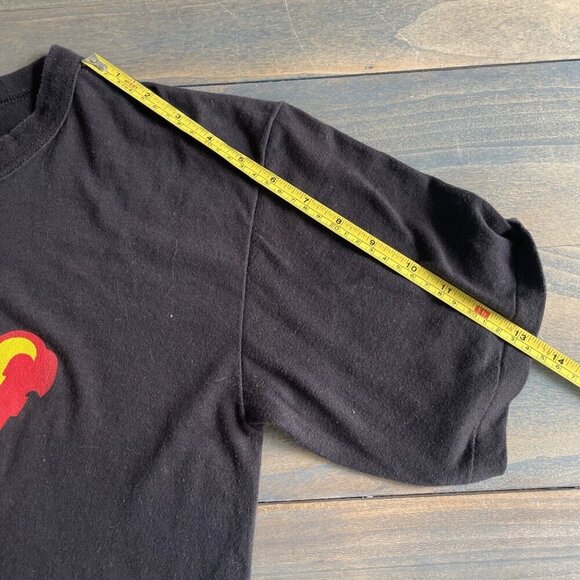 VINTAGE 80s 95ynf Tampa Bay Rock Radio Station Promo Crop Top Shirt Size L (U5) - Picture 6 of 7